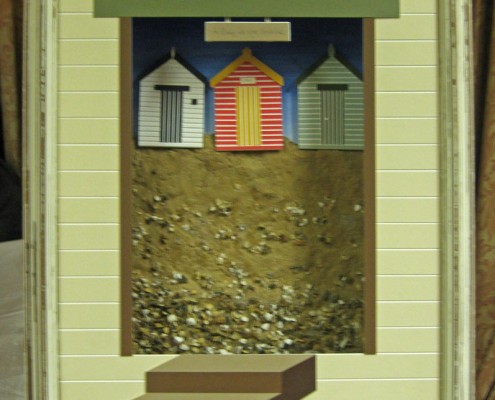 bespoke picture framing 3d objects sand and pebbles