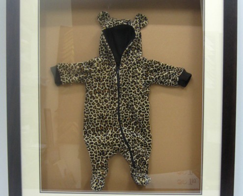 bespoke picture framing 3d objects children's onsie