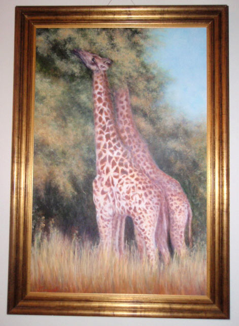 bespoke picture framing art giraffes